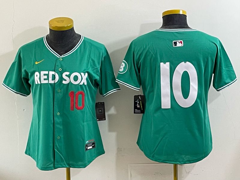 Youth 2025 Boston Red Sox #10 No Name Drak Green Joint Name Nike MLB Jersey 02->milwaukee brewers->MLB Jersey